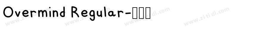 Overmind Regular字体转换 Overmind Regular字体转换